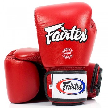 Fairtex BGV1BR "Breathable" Боксерские Перчатки Тайский Бокс c Сеткой Красные